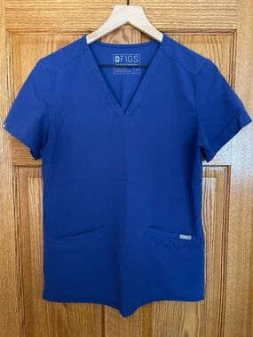 Figs Casma Scrub Top (Blue)